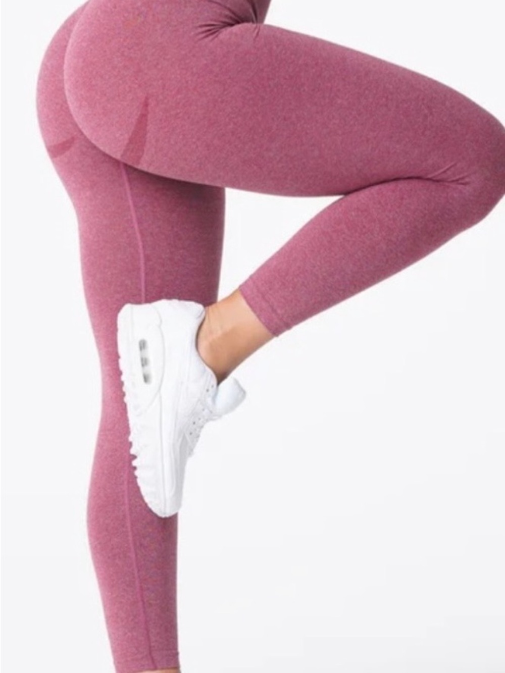 NVGTN- Contour Seamless High-Waist Seam Detail Leggings - Dusty Rose S:M